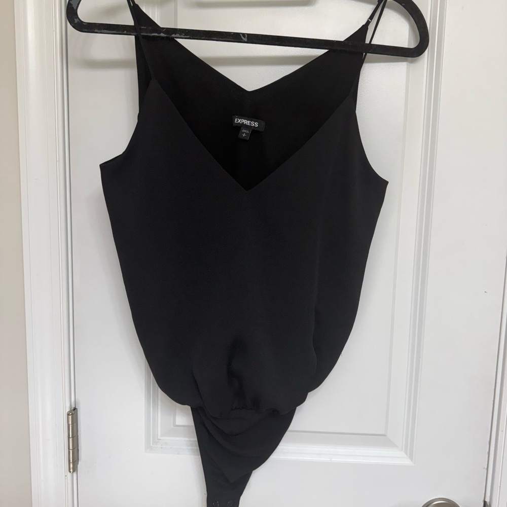 Express Women's Black Sleeveless Bodysuit